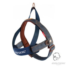 Ezydog quick-fit harnas denim